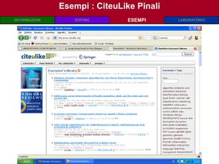 Esempi : CiteuLike Pinali ESEMPI 