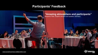 Participants’ Feedback
“Amazing atmosphere and participants”
Benjamin Felis, Graphic recorder and speaker, Germany
www.social-business-collaboration.com
 