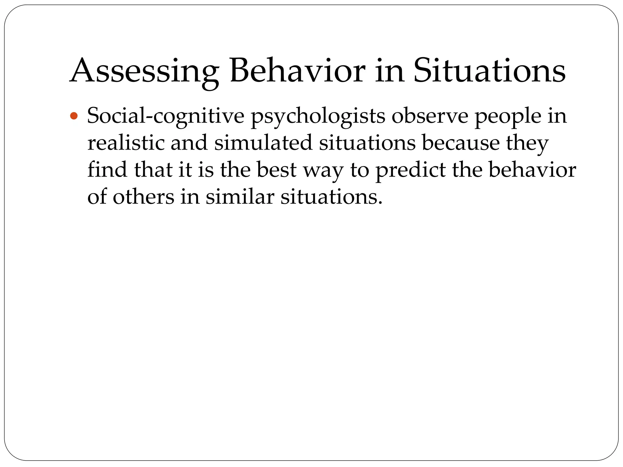 Social cognitive perspective pptx