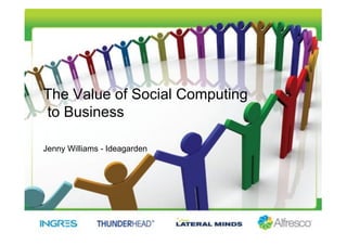 The Value of Social Computing
to Business

Jenny Williams - Ideagarden