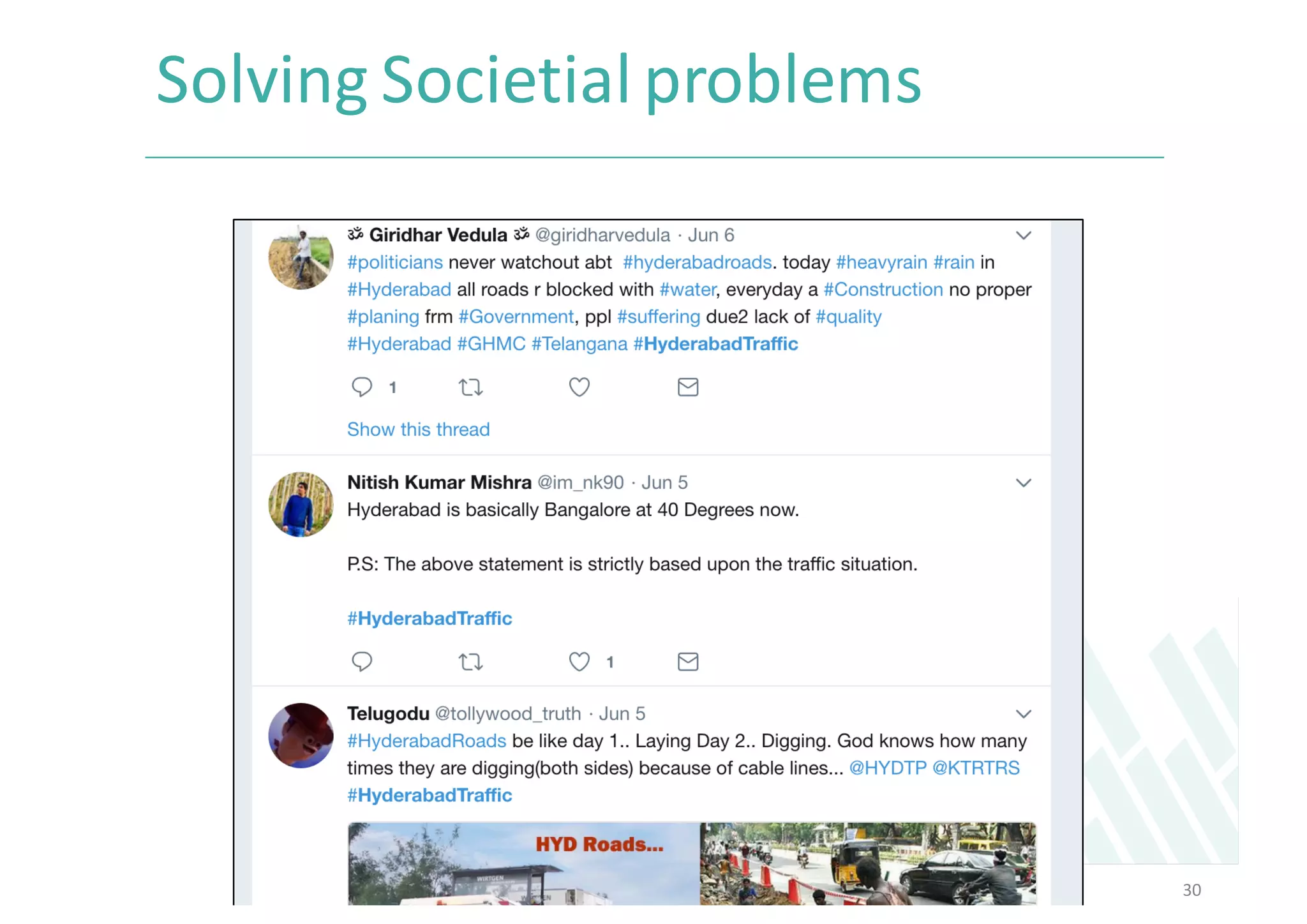 Solving	Societial problems	
30
 