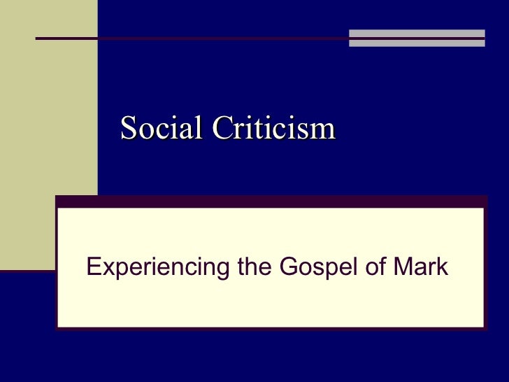 Social Criticism