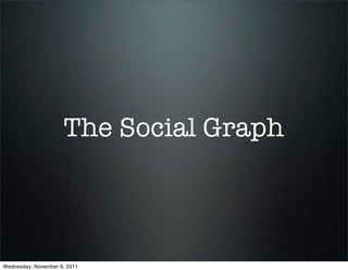 The Social Graph



Wednesday, November 9, 2011
 