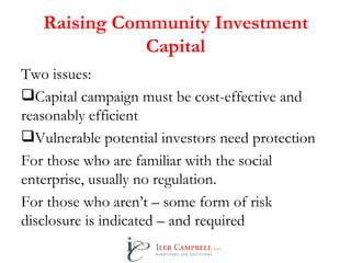 Hybrid Structures: Raising Community Capital | PPT