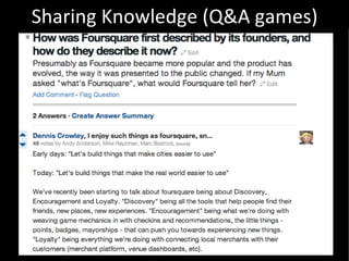Sharing Knowledge (Q&A games) 