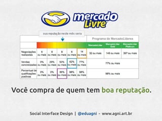 Você compra de quem tem boa reputação.


     Social Interface Design | @eduagni - www.agni.art.br
 