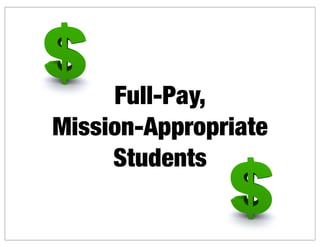 Full-Pay,
Mission-Appropriate
     Students
 
