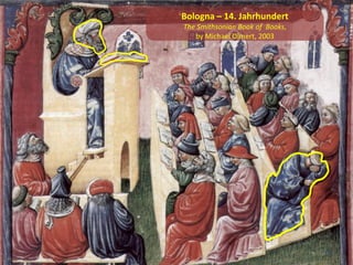 Bologna – 14. Jahrhundert
The Smithsonian Book of Books,
   by Michael Olmert, 2003




                                 (2)
 