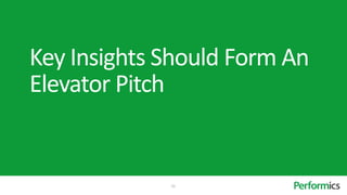 Key Insights Should Form An
Elevator Pitch


             21
 