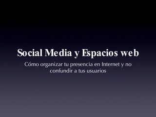 Social Media y Espacios web ,[object Object]