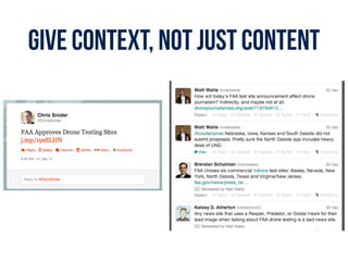 GIVE CONTEXT, not JUST CONTENT
 