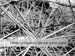 Infinite connections, yet only some matter
 