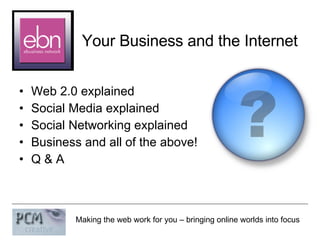 Your Business and the Internet ,[object Object],[object Object],[object Object],[object Object],[object Object]