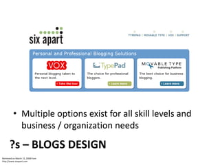 Social Media -- Blogs