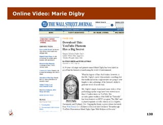 Online Video: Marie Digby




                            130
 