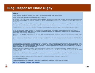 Blog Response: Marie Digby




                             132
 