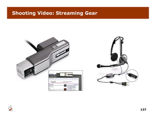 Shooting Video: Streaming Gear




                                 137
 