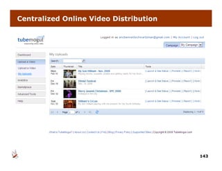Centralized Online Video Distribution




                                        143
 