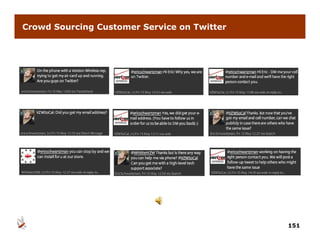 Crowd Sourcing Customer Service on Twitter




                                             151
 
