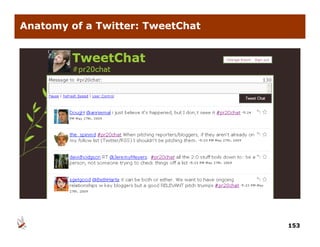 Anatomy of a Twitter: TweetChat




                                  153
 