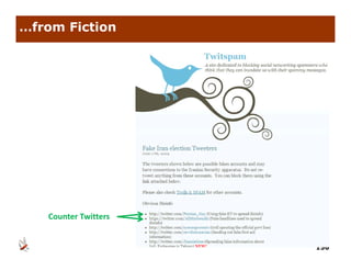 …from Fiction




   Counter Twitters


                      156
 