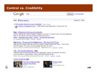 Control vs. Credibility




                          186
 