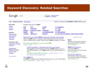 Keyword Discovery: Related Searches




                                      53
 