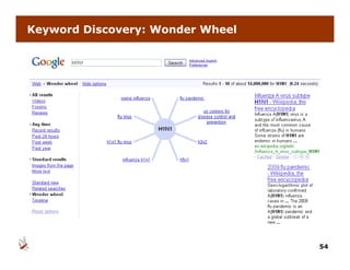 Keyword Discovery: Wonder Wheel




                                  54
 