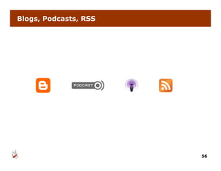 Blogs, Podcasts, RSS




                       56
 