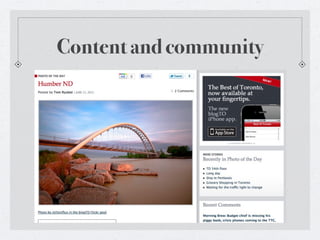 Content and community
 