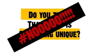 Do you think
That magic is
Something unique?
#NOOOOO!!!!!
 