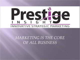 MARKETING IS THE CORE
OF ALL BUSINESS
 