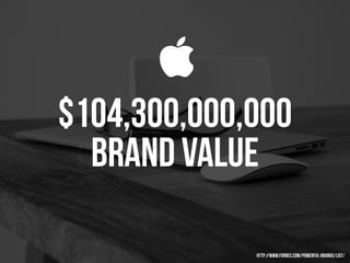 $104,300,000,000
brand VALUE

http://www.forbes.com/powerful-brands/list/
 