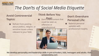 Social Media Etiquette for Career Growth | PPTX