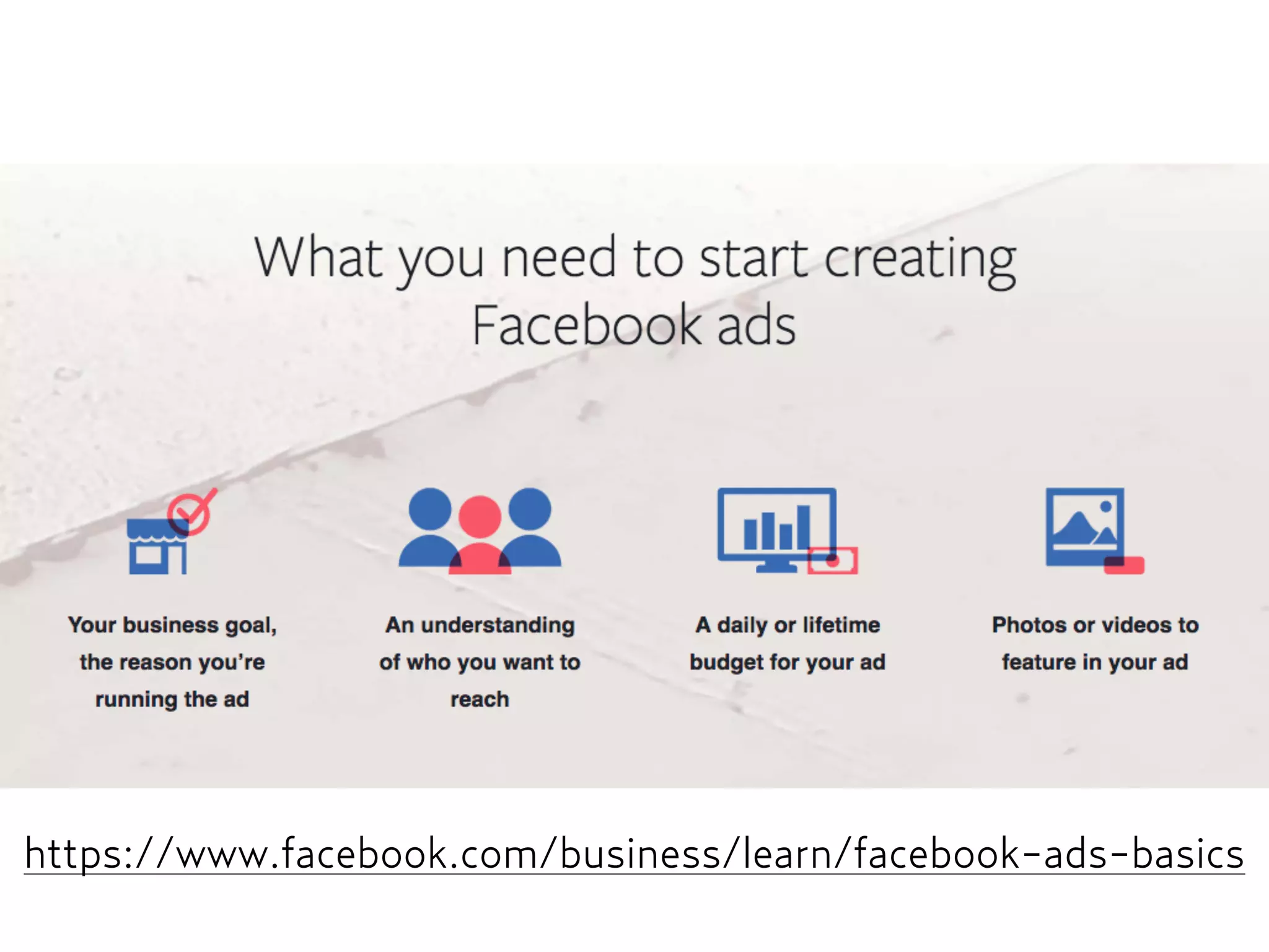 https://www.facebook.com/business/learn/facebook-ads-basics
 