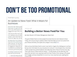 Don’t be too promotional
 