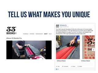 TELL US WHAT MAKES YOU UNIQUE
 