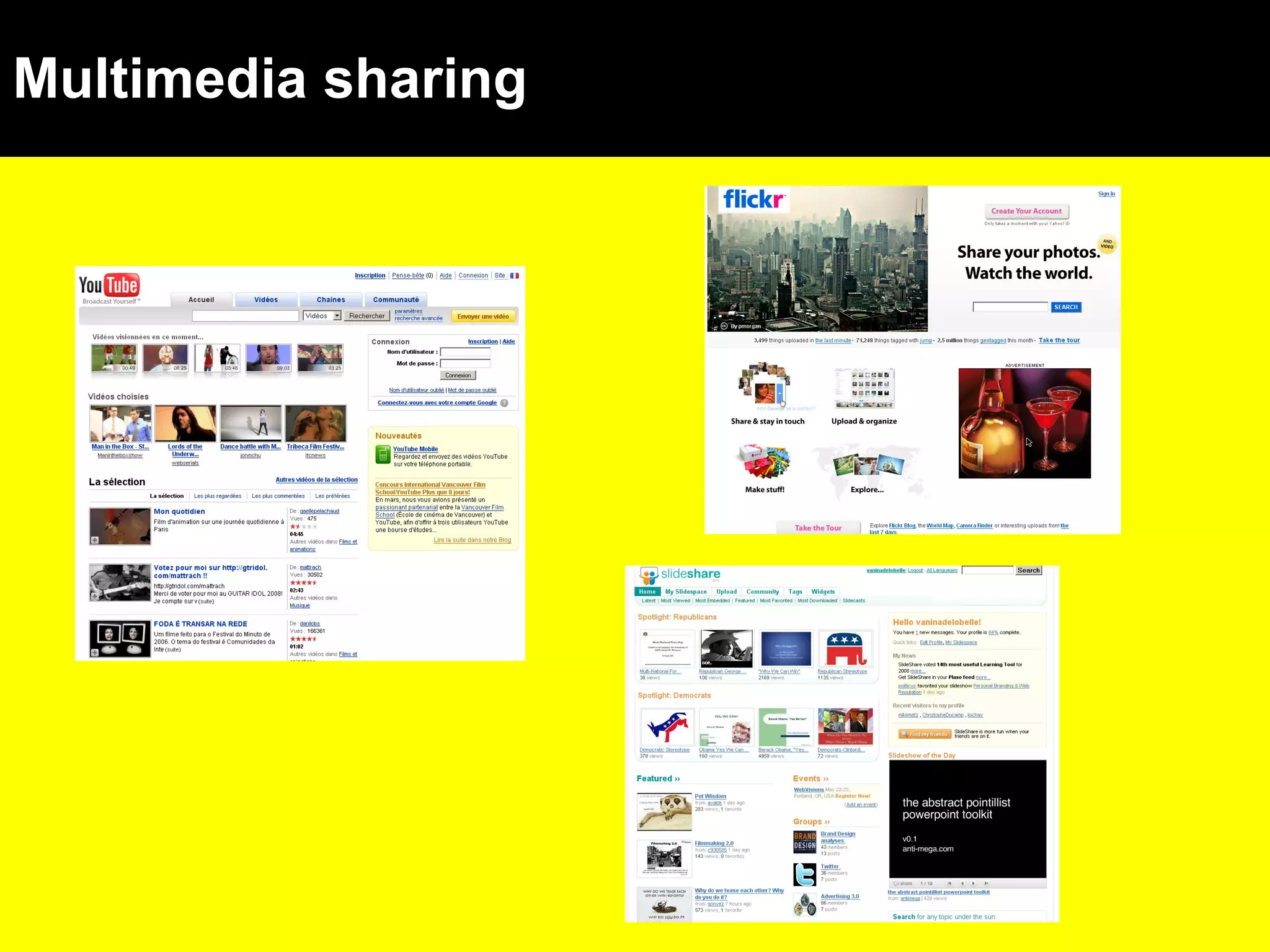 Multimedia sharing