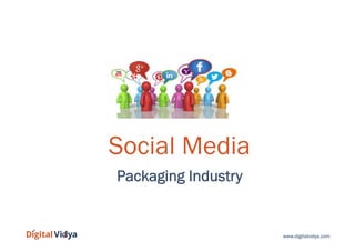 www.digitalvidya.com
Social Media
Packaging Industry
 