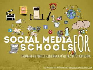 Social Media
LeveragingthePowerofSocialMediatoTelltheStoryofyourschool
SchoolSFOR
SilviaRosenthalTolisano@langwitches-www.globallyconnectedlearning.com
 