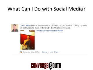 Social Media  for Small Business at ConvergeSouth2010-Colson-Ainbinder