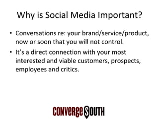 Social Media  for Small Business at ConvergeSouth2010-Colson-Ainbinder