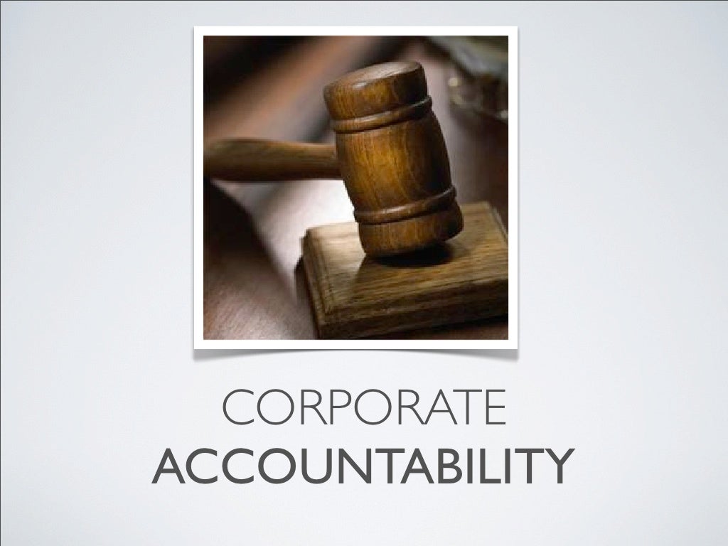 CORPORATE ACCOUNTABILITY