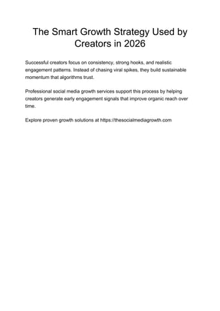 Social Media Growth Services in 2026: How Creators & Brands Scale ...