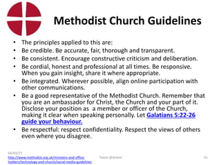Methodist Principles Social Media in Ministry | PPTX