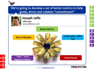 We're going to develop a set of better metrics to help                    S
          guide, direct and validate quot;comm...