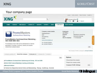 XINGYourcompanypageWith XING