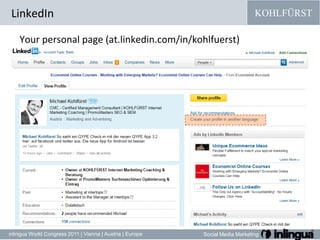 LinkedInYour personal page(at.linkedin.com/in/kohlfuerst)LinkedIn
