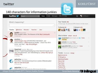 twitter140 characters for information junkies