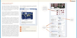 Leuphana Universität Lüneburg
π http://www.facebook.com/Leuphana
Die Leuphana Universität in Lüneburg wurde schon in un-
serem letzten Social Media Guide als Beispiel hervorge-
hoben und hier hat sich im letzten Jahr nochmal einiges
getan. 6.001 Fans hat die Seite, mit einer Interaktionsrate
von 2 Prozent. Die Hochschul-Website verzeichnet täglich
bis zu 500 Zugriffe von Facebook.
Auch die Leuphana nutzt sehr intensiv verschiedene Face-
book Apps wie zum Beispiel eine integrierte WG-Suche für
Lüneburg, eine Stellenbörse mit einer sehr umfassenden
Unternehmensdatenbank für Lüneburger Studenten oder
eine extra Seite mit Informationen über die Startwoche der
Erstsemester.
Immer häufiger wenden sich sowohl zukünftige als auch
eingeschriebene Studenten direkt über die sozialen Medien
an die Hochschule und nutzen diese als Anlaufstelle, um
ihre Fragen zum Studium loszuwerden. Daher legt die Uni-
versität unter anderem sehr großen Wert auf eine aktive
Präsenz bei Facebook und nutzt es parallel und ergänzend
zur Hochschul-Website als Service- und Informationsplatt-
form für Interessenten und Studenten.
Wie manch andere Hochschule hat die Leuphana nur ger-
inge Ressourcen zur Verfügung. Daher hat das Social Media
Marketing unter der Leitung von Philip Dunkhase einen Weg
gefunden, die Social-Media-Strategie und Apps sowohl gün-
stiger als auch bedarfsgerecht weiterzuentwickeln. Unter
dem Motto „von Studis für Studis“ konzipierten die Lüne-
burger Studenten im Seminar „Grundlagen des Social Media
Marketings“ verschiedene Facebook Applications für das
Lüneburger Stadtmarketing und die Leuphana. Die Gewinner
des folgenden Wettbewerbs im Rahmen einer Online-Mar-
keting-Konferenz waren zwei Studentinnen mit ihrer „Alum-
ni-International-App“. Diese ist genau auf die Bedürfnisse
der Studenten abgestimmt und bietet Studieninteressierten
aus dem Ausland die Möglichkeit, auf die Erfahrungsberi-
Facebook als Serviceplattform
App Integration
Studenten-Einbeziehung in die Social-Media-Strategie
Interaktion
mit Fans und
Studenten
chte der ehemaligen Auslandsstudenten zurückzugreifen
und in der interaktiven googlemap zum Studium an der Le-
uphana zu befragen.
verschiedene
Facebookapps wie
z. B. Alumni Inter-
national, Stellen-
börse, WG-Suche
interessante
Informationen für
Studenten
+
+
+
 